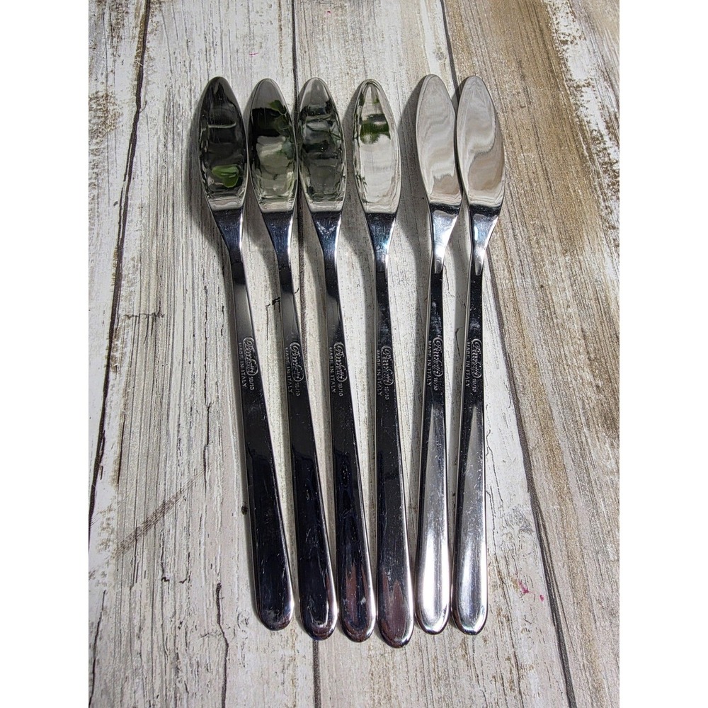 Becchetti Italy 18/10 Stainless Steel Fish Knives Set of 6 Silverware Flatware - Picture 9 of 11